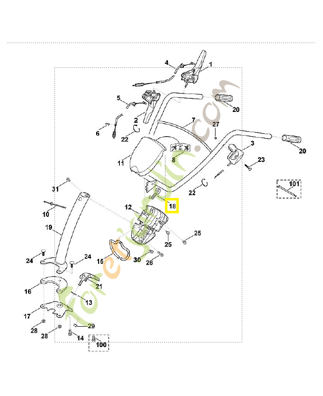 Ressort de tension 6242-716-4900. Pièce de rechange Sithl / Vicking