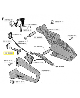 Commande starter 503185101. Pièce de rechange Husqvarna
