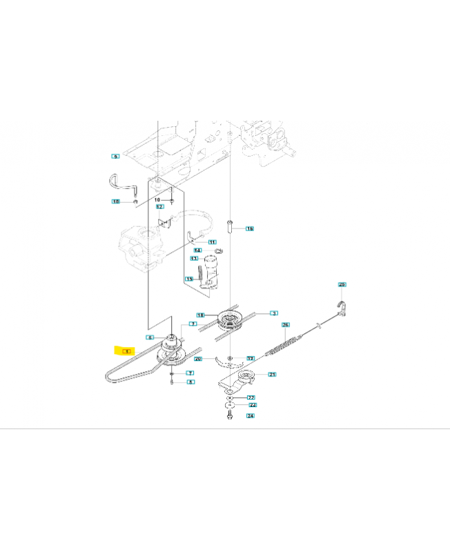 Courroie rider 850 rider 970 589531301. Pièce de rechange Husqvarna