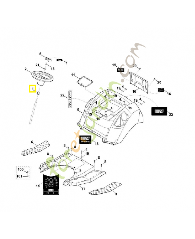 Pièce de raccordement 6170-703-5800. Pièce de rechange Sithl / Vicking