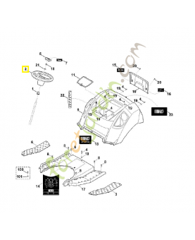 Volant de direction 6170-760-0200. Pièce de rechange Sithl / Vicking
