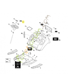 Étiquette viking 6170-967-4410. Pièce de rechange Sithl / Vicking