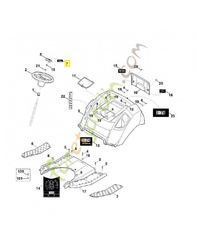 Étiquette viking 6170-967-4410. Pièce de rechange Sithl / Vicking