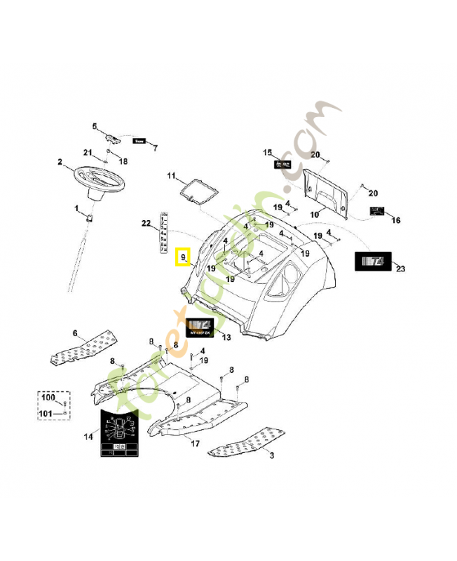 Recouvrement 6165-706-0700. Pièce de rechange Sithl / Vicking