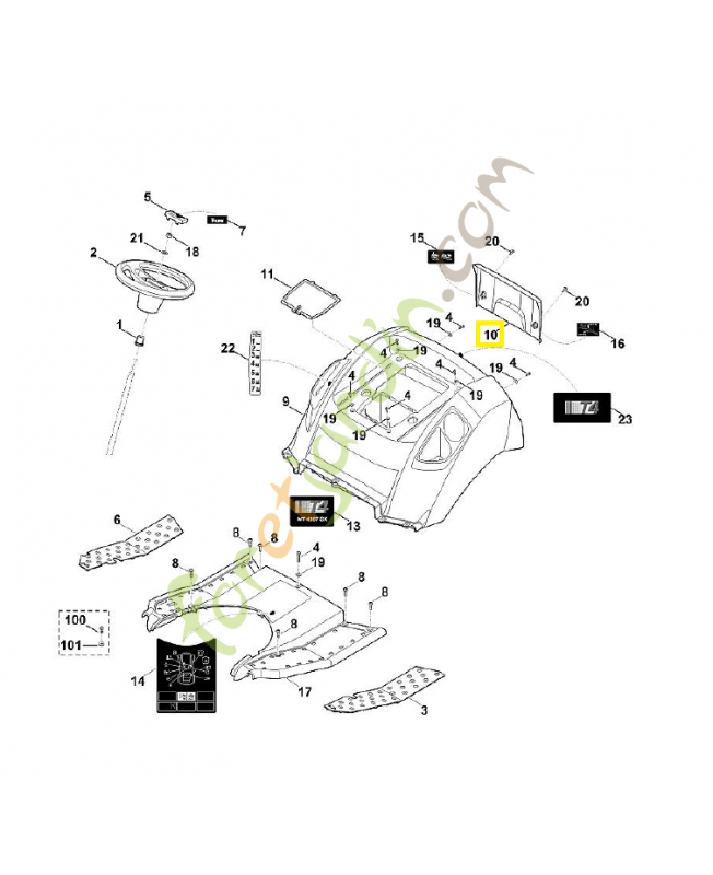 Recouvrement 6165-706-0720. Pièce de rechange Sithl / Vicking