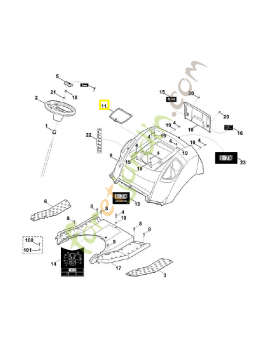 Couvercle de batterie 6165-403-0200. Pièce de rechange Sithl / Vicking