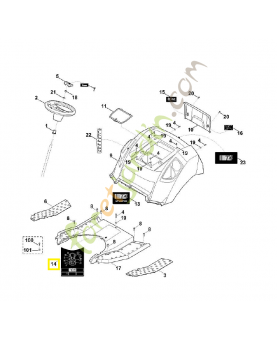 Autocollant 6165-967-4400. Pièce de rechange Sithl / Vicking