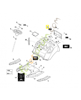 Autocollant 6165-967-4430. Pièce de rechange Sithl / Vicking