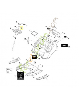 Ecrou a six pans m12 9212-263-1400. Pièce de rechange Sithl / Vicking
