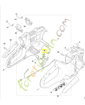 Ressort coude 4864-435-2100. Pièce de rechange Sithl / Vicking