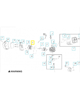 Kit carburateur 545081857 c1u-w43. Pièce détachée Husqvarna
