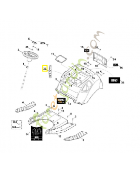Autocollant 6165-967-4440. Pièce de rechange Sithl / Vicking