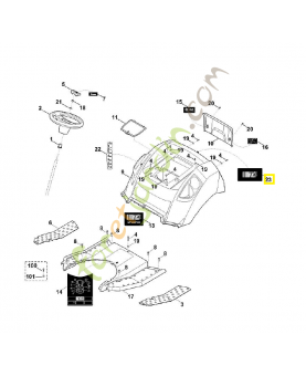 Autocollant 6165-967-4460. Pièce de rechange Sithl / Vicking