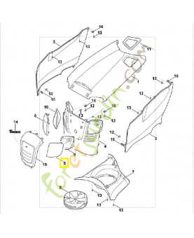 Verre de projecteur gauche 6170-405-3200. Pièce de rechange Sithl / Vicking