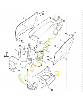 Capot de ventilation 6170-087-3000. Pièce de rechange Sithl / Vicking