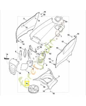 Bague de ventilation 6170-084-1900. Pièce de rechange Sithl / Vicking