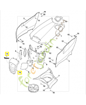Cache complet 6170-780-4200. Pièce de rechange Sithl / Vicking