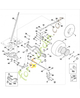 Barre d'accouplement 6165-763-5700. Pièce de rechange Sithl / Vicking
