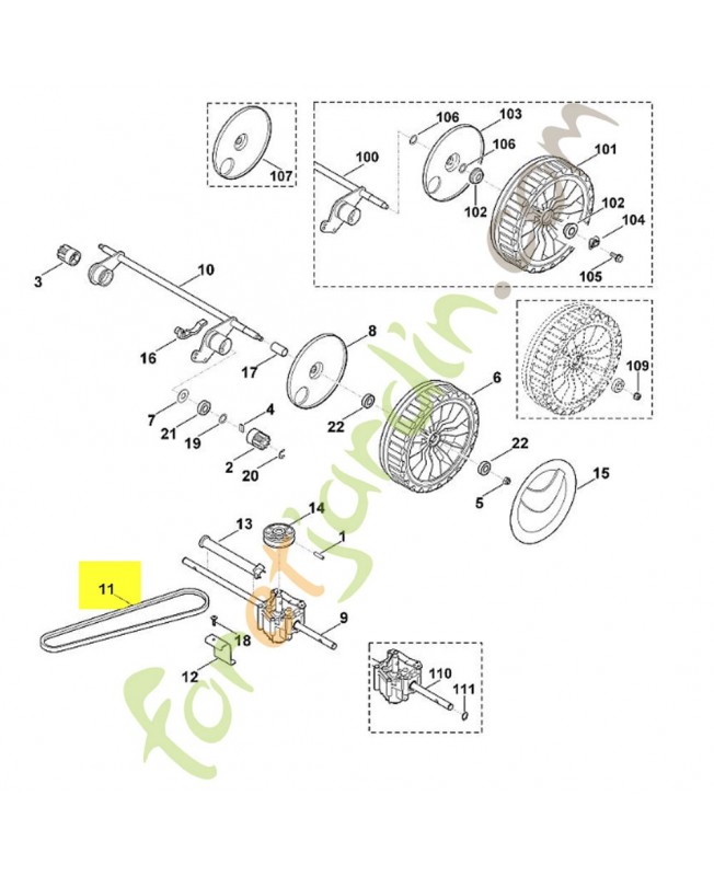 Courroie transmission 6340-704-2110 Courroie transmission 6340-704-2110