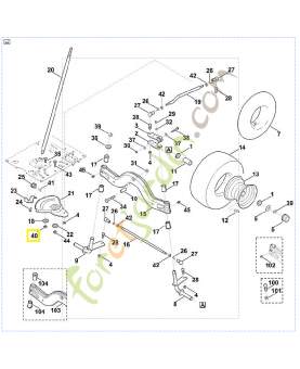 Écrou a six pans m10 9212-263-1300. Pièce de rechange Sithl / Vicking
