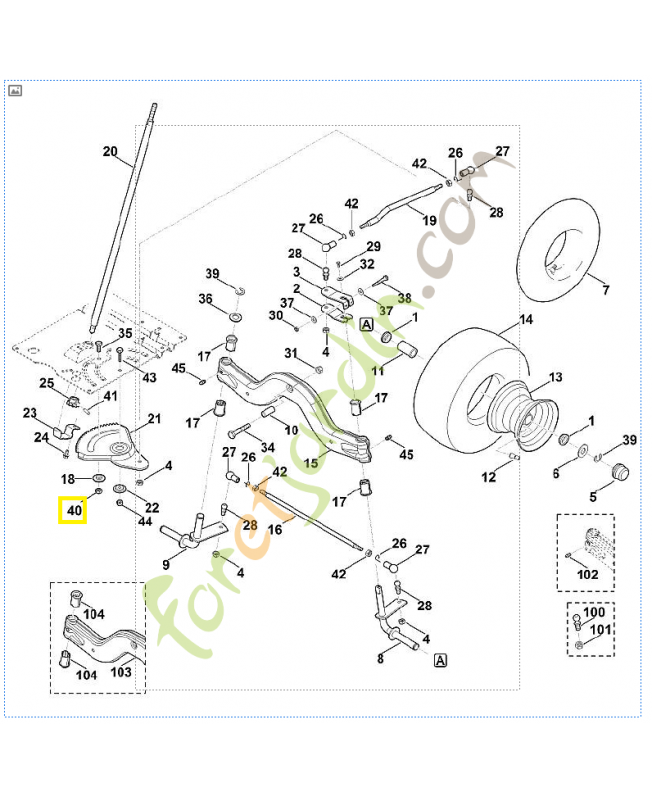 Écrou a six pans m10 9212-263-1300. Pièce de rechange Sithl / Vicking