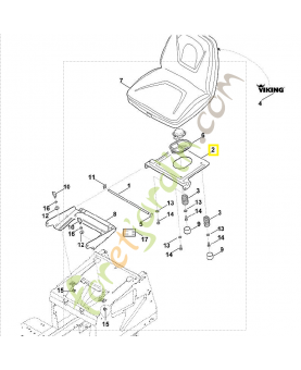 Support en tôle 6170-763-5440. Pièce de rechange Sithl / Vicking