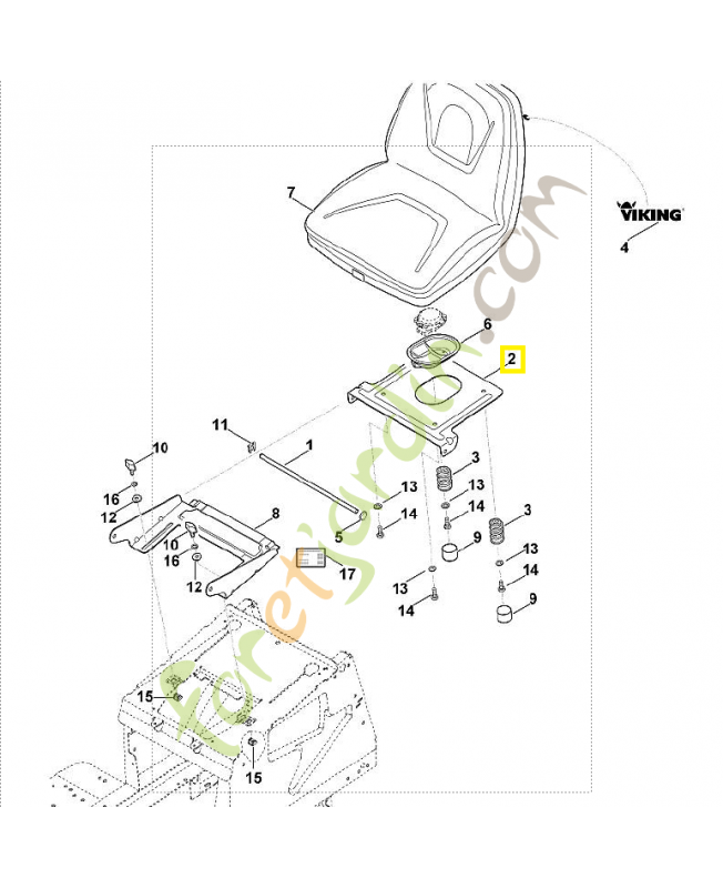 Support en tôle 6170-763-5440. Pièce de rechange Sithl / Vicking