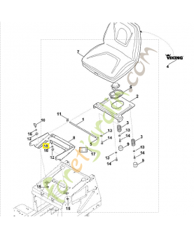 Vis a ailette m8x20 6165-950-5100. Pièce de rechange Sithl / Vicking