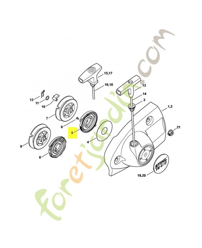 Ressort de rappel Stihl ref. 4224-190-0600