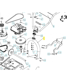 Tube de poignée 585424501. Pièce de rechange Husqvarna