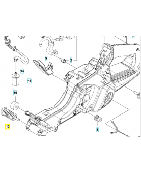 Anti-vibration élément front 503854104. Pièce détachée Husqvarna