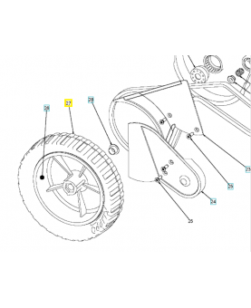 Pneu 502945101. Pièce de rechange Husqvarna