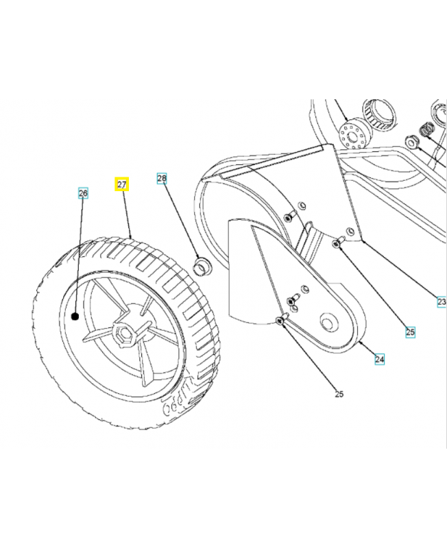 Pneu 502945101. Pièce de rechange Husqvarna Pneu 502945101. Pièce de rechange Husqvarna
