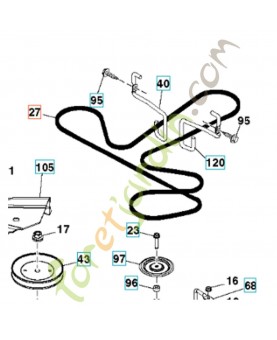 Courroie 599365301. Pièce détachée Husqvarna