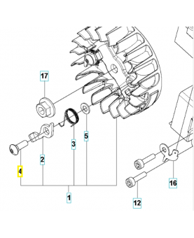 Vis 521516001. Pièce détachée Husqvarna