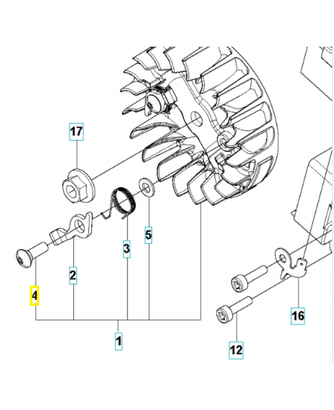 Vis 521516001. Pièce détachée Husqvarna