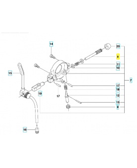 Piston de pompe 505200204. Pièce détachée Husqvarna
