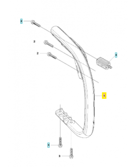 Poignée avant 544083901. Pièce détachée Husqvarna
