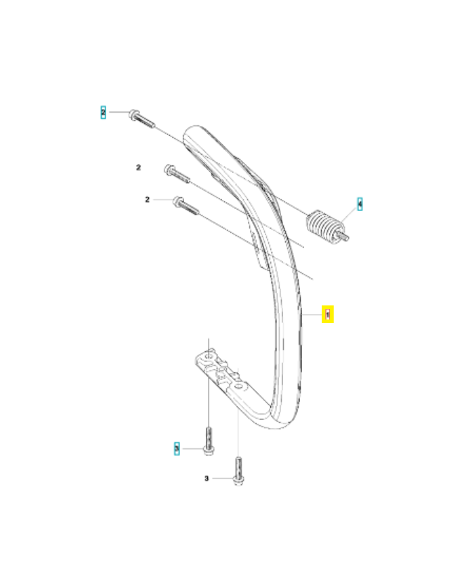 Poignée avant 544083901. Pièce détachée Husqvarna