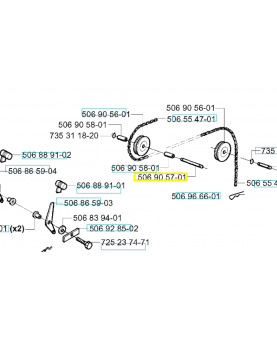 Arbre 582871901. Pièce détachée Husqvarna