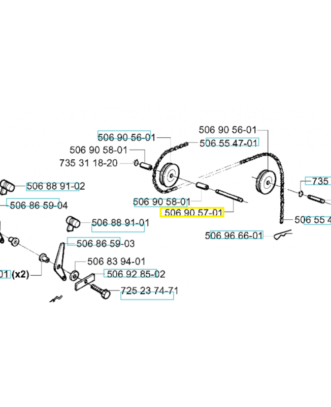 Arbre 582871901. Pièce détachée Husqvarna