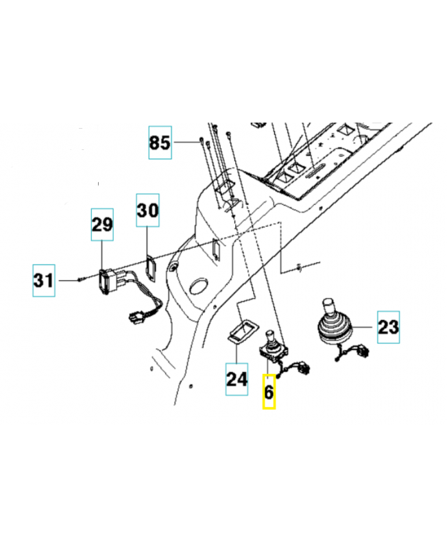 Mâchoire PT 26D 2009 544315501. Pièce de rechange Husqvarna