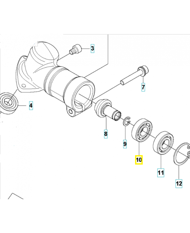 Roulement à billes 505170201. Pièce de rechange Husqvarna