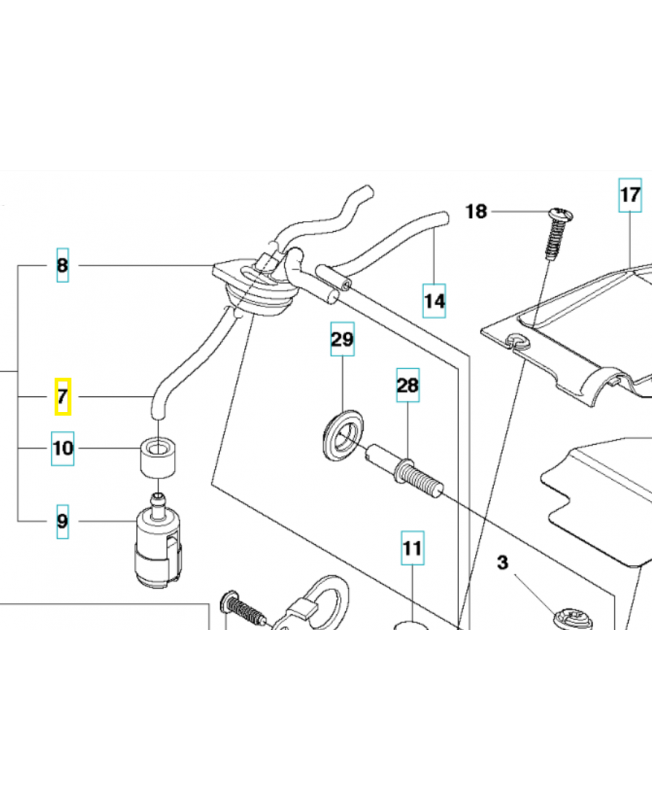 Durite d'essence 595526910.Pièce détachée Husqvarna