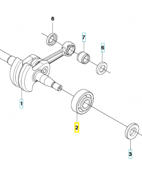 Roulement 596449001. Pièce détachée Husqvarna