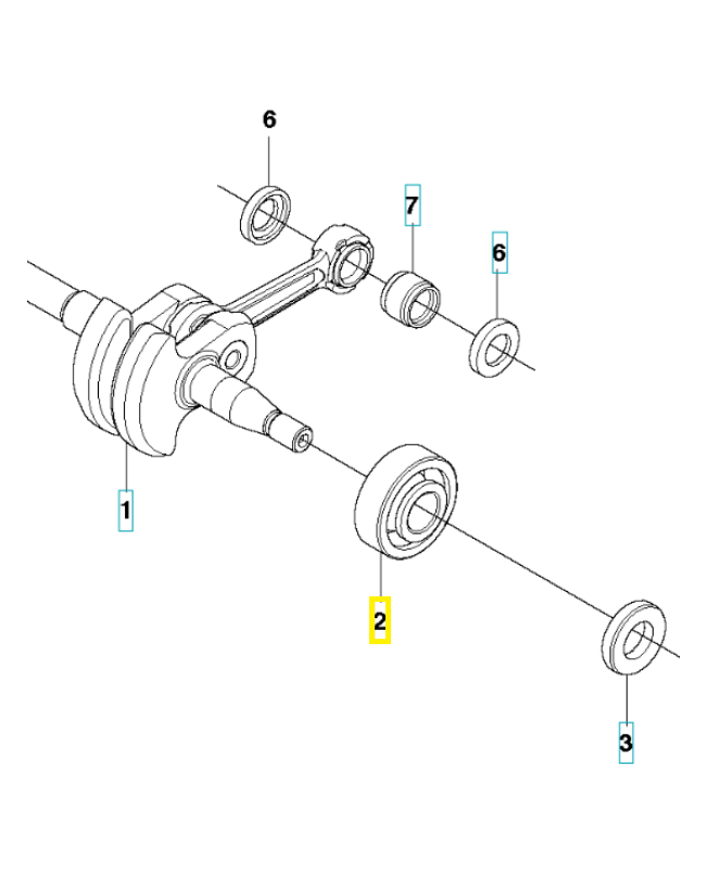 Roulement 596449001. Pièce détachée Husqvarna