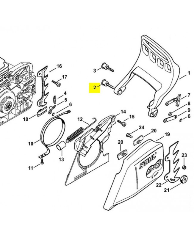 Vis + douille Stihl réf. 0000-790-6102