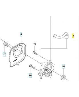 Tuyau d'échappement 521792602 . Pièce détachée Husqvarna