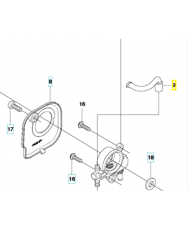 Tuyau d'échappement 521792602 . Pièce détachée Husqvarna