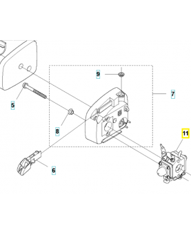 Carburateur 596658301. Pièce détachée Husqvarna